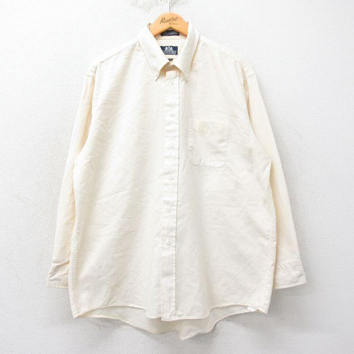 50%OFF】XL/古着 長袖 シャツ メンズ 00s 大きいサイズ ボタンダウン