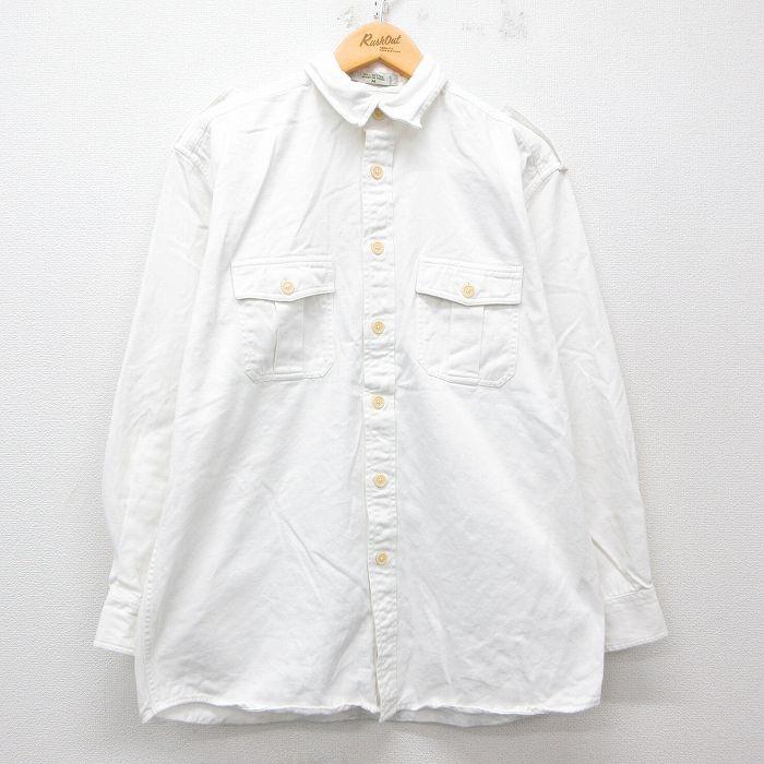 ORVIS（オービス） L/古着 長袖 シャツ メンズ 00s コットン 白