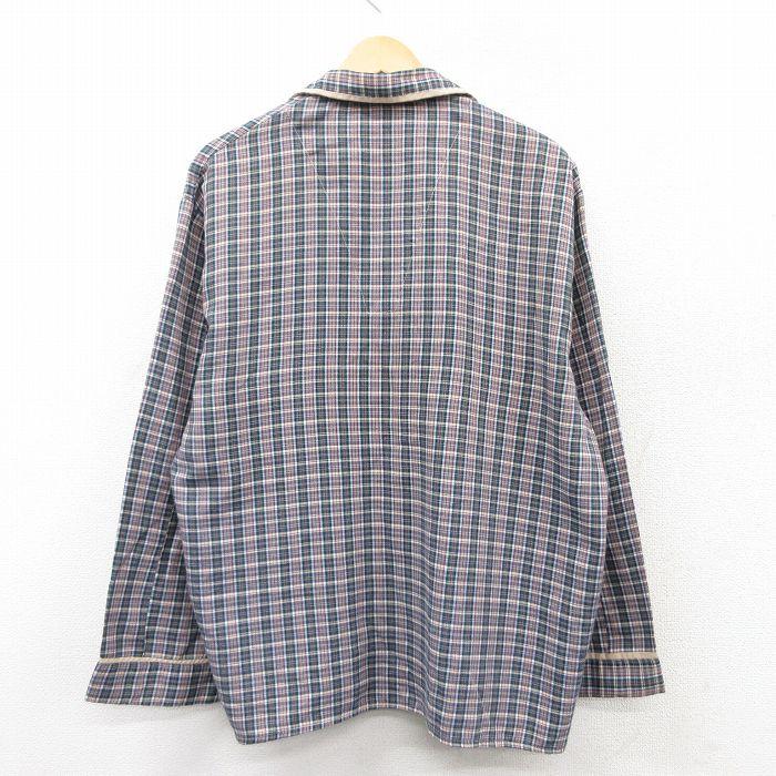 【希少】50s パジャマシャツ 長袖 Niterest 幾何学総柄 開襟 古着 L/古着 長袖 パジャマ シャツ メンズ 90s 開襟 オープンカラー 緑他