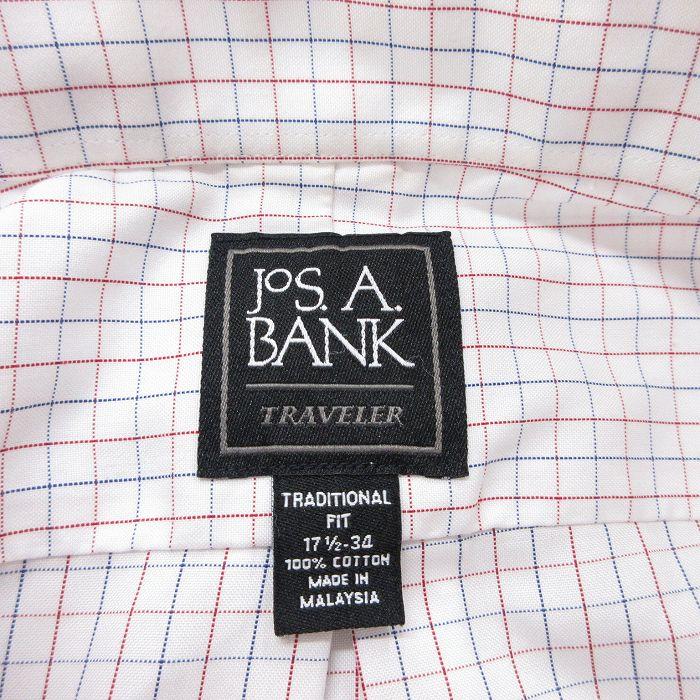 BANK 【50%OFF】XL/古着 Jos A 長袖 シャツ メンズ 大きいサイズ 白他