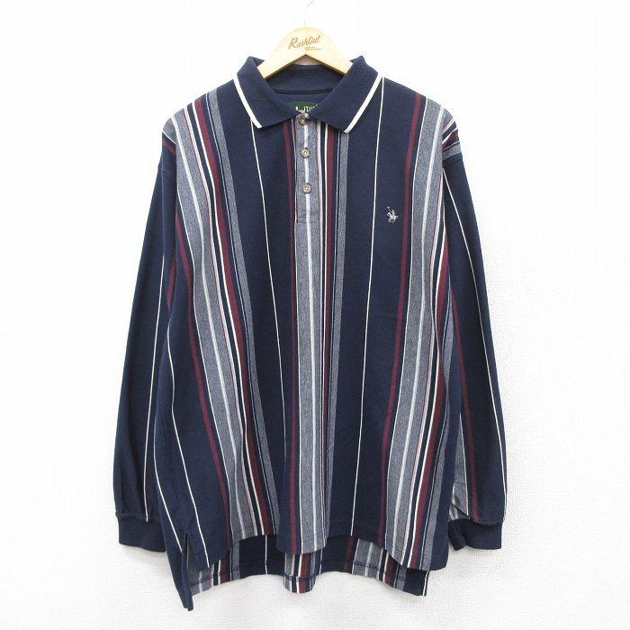 POLO RALPH LAUREN（ポロ・ラルフローレン） XL/古着 長袖 ポロ シャツ