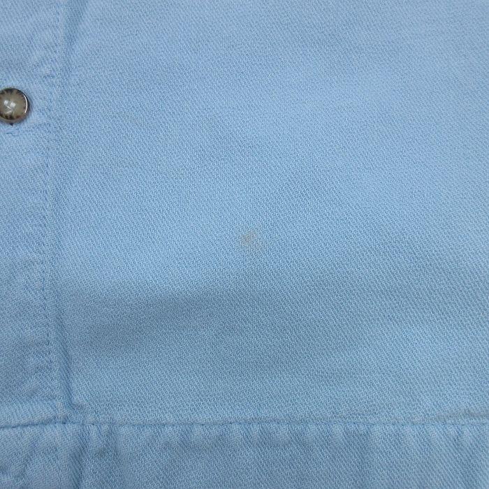 XL/古着 WEK 長袖 シャツ メンズ 90s 大きいサイズ コットン 薄紺