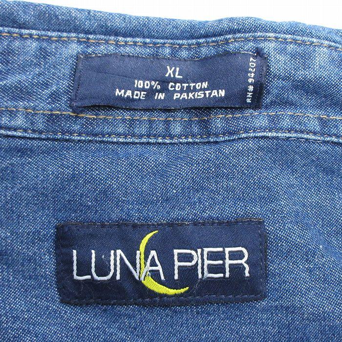 XL/古着 長袖 シャツ メンズ LOWES レーシング 大きいサイズ ロング丈