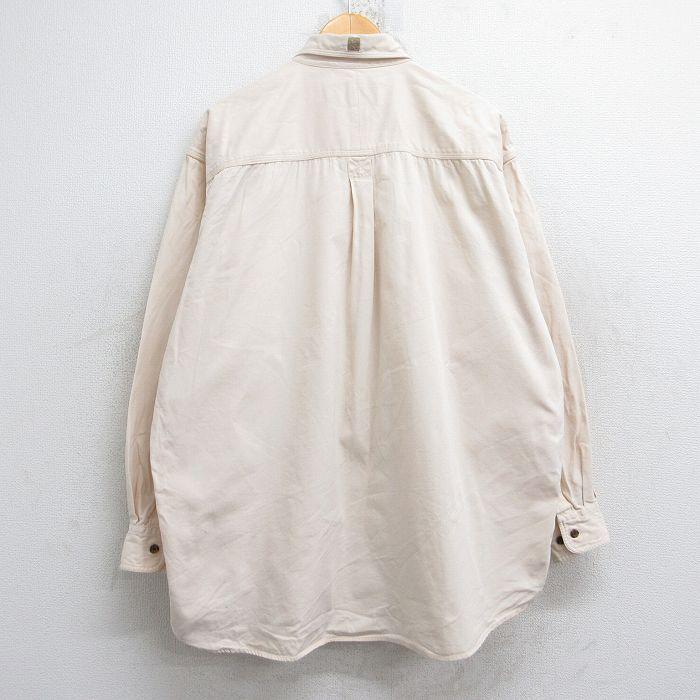 XL/古着 長袖 シャツ メンズ 90年代 90s 大きいサイズ コットン 生成り