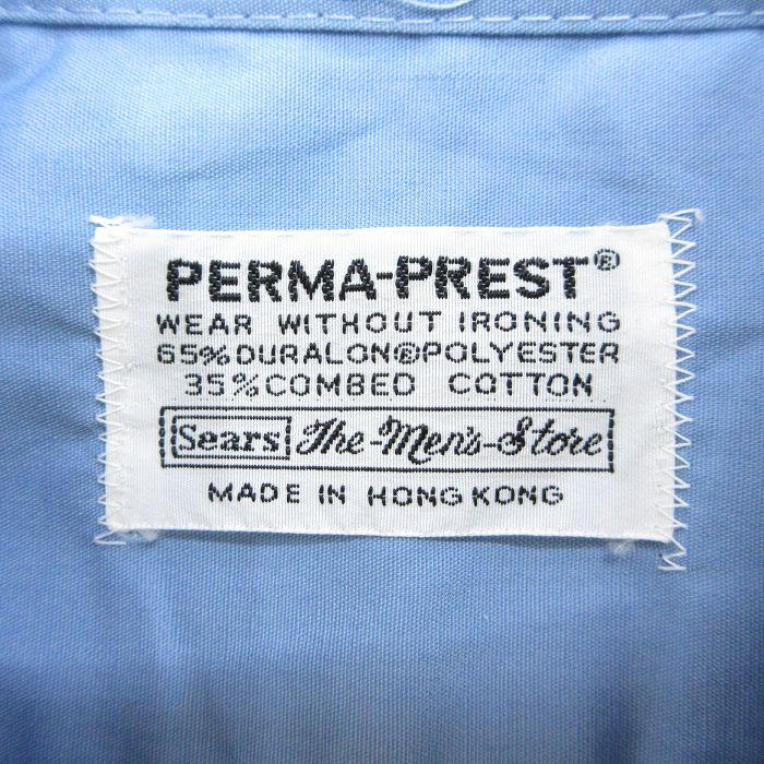 Sears（シアーズ） L/古着 長袖 シャツ メンズ 80年代 80s ロング丈 薄