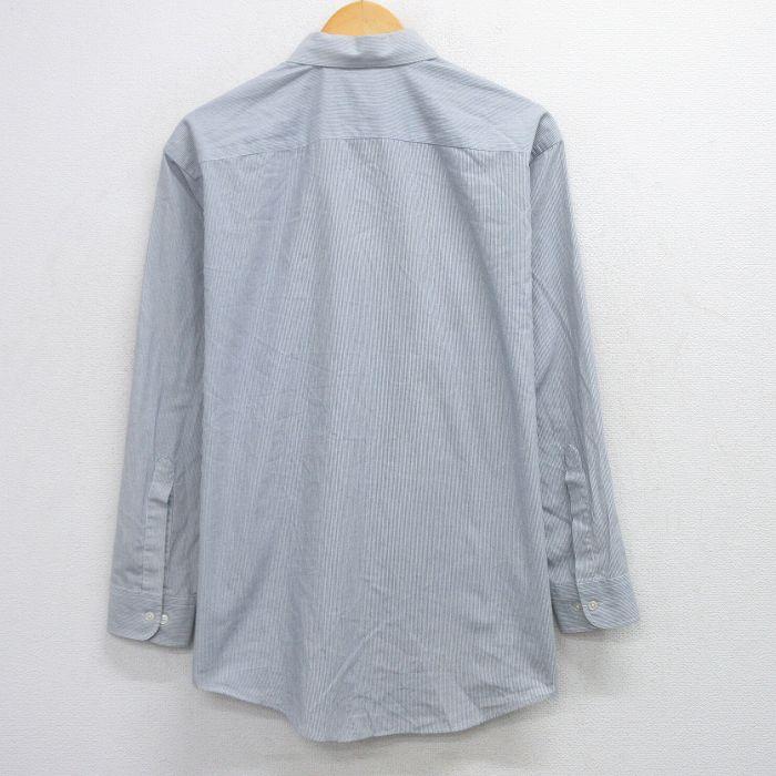XL/古着 マンハッタン 長袖 シャツ メンズ 90年代 90s ロング丈 USA製