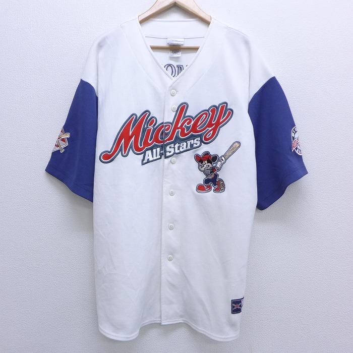 XL/古着 半袖 ベースボール シャツ 00s ディズニー DISNEY ミッキー MICKEY MOUSE 白他 ホワイト 【spe】  20aug03 中古 メンズ トップス :shrs20064724:古着屋RUSHOUT - 通販 - Yahoo!ショッピング