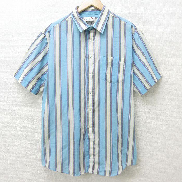 Xl 古着 半袖 シャツ メンズ 00s 水色他 ストライプ 21aug02 中古 トップス Shrs 古着屋rushout 通販 Yahoo ショッピング