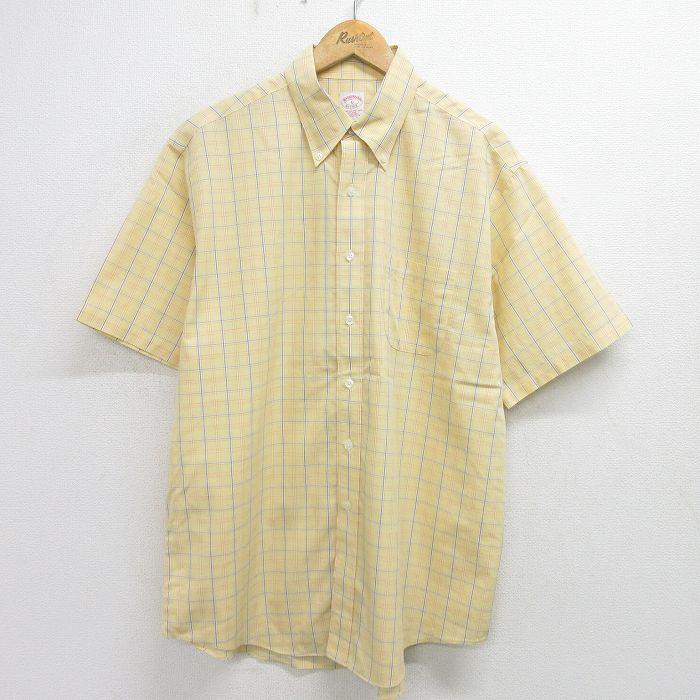 BROOKS BROTHERS XL/古着 ブルックスブラザーズ 半袖 シャツ メンズ 