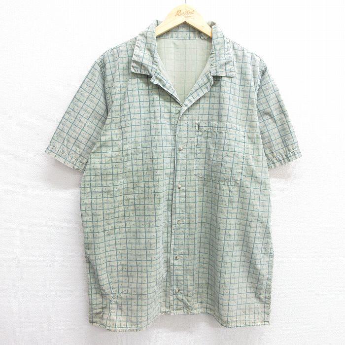 Gramicci（グラミチ） L/古着 半袖 シャツ メンズ 90s 総柄 コットン