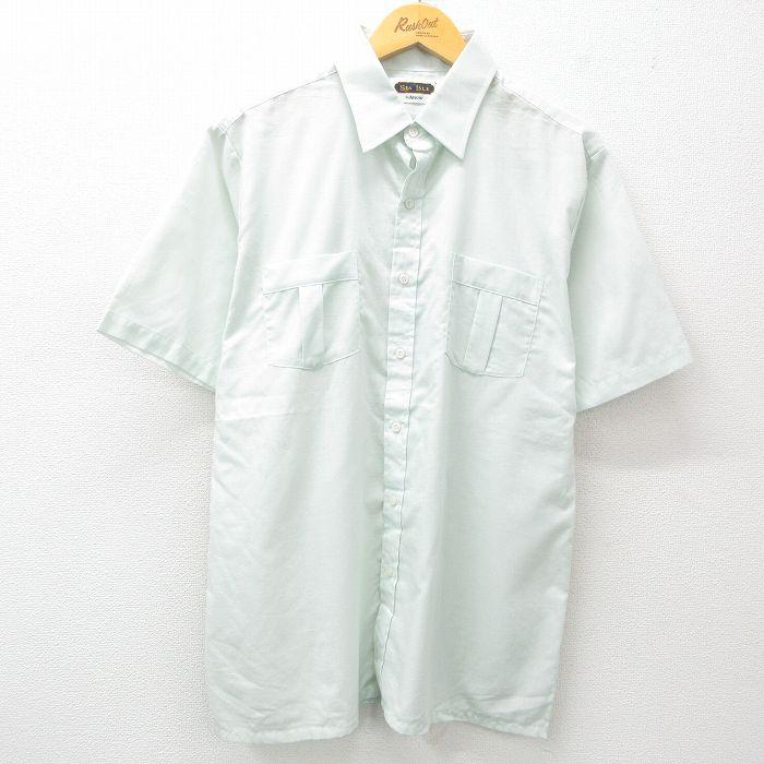 アロー L/古着 半袖 シャツ メンズ 90s 薄緑 グリーン 25apr26 中古 