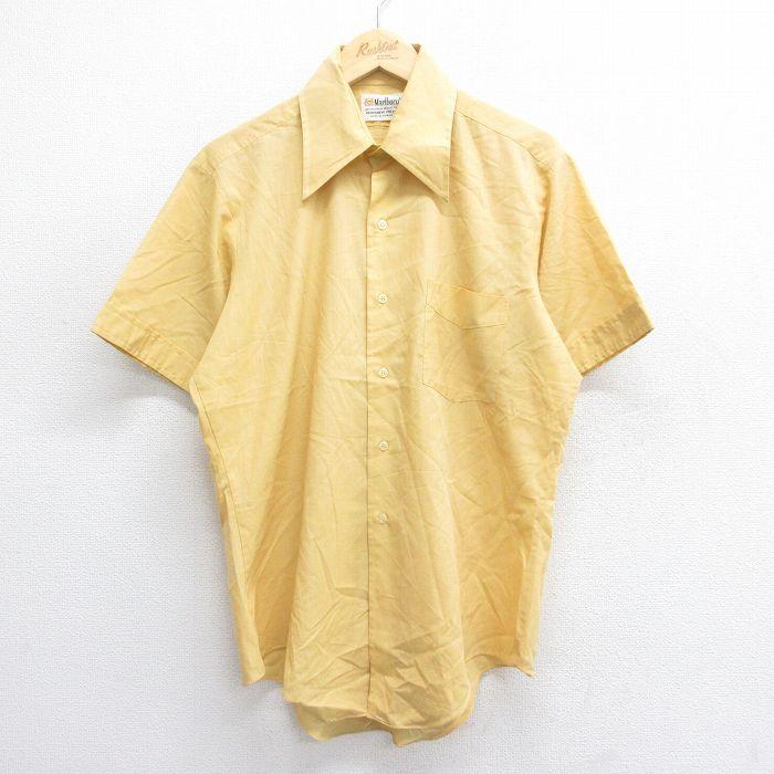 古着 ビンテージ 70s テロテロ イエロー ゴールド 半袖 シャツ 美品 希少 古着 ビンテージ 70s テロテロ イエロー ゴールド 半袖 シャツ 美品