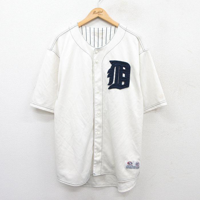 XL/古着 半袖 ベースボール シャツ メンズ MLB デトロイトタイガース