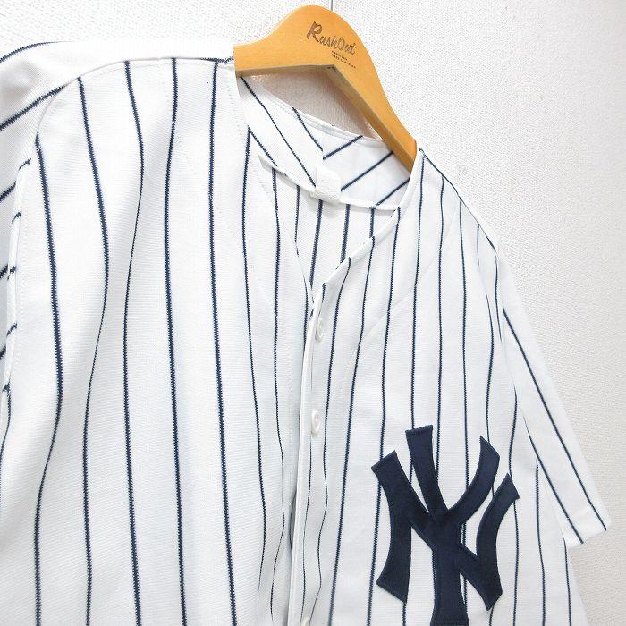 XL/古着 半袖 ベースボール シャツ メンズ 90s MLB ニューヨーク