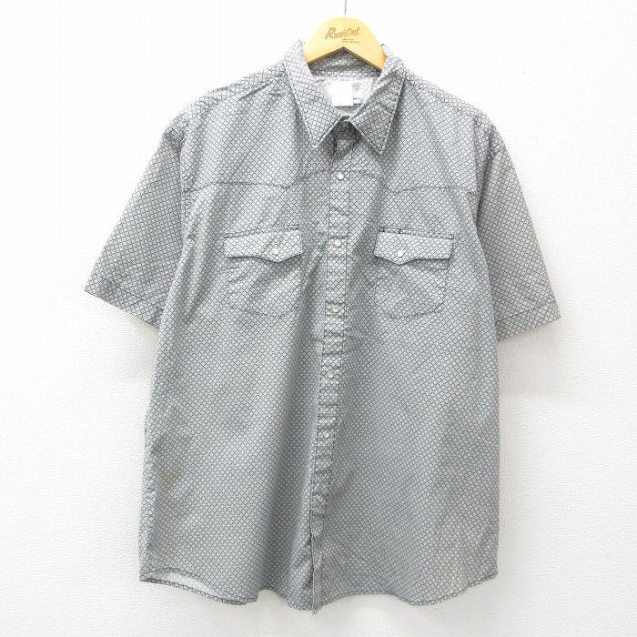 Wrangler（ラングラー） XL/古着 半袖 ウエスタン シャツ メンズ 総柄