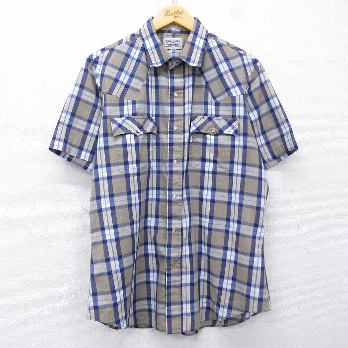 Levi's（リーバイス） L/古着 Levis 半袖 ウエスタン シャツ メンズ 90