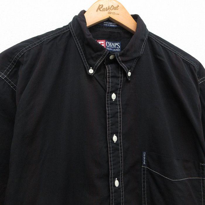 XL/古着 ラルフローレン チャップス 半袖 ブランド シャツ メンズ 90