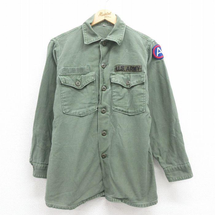 50%OFF】M/古着 長袖 ビンテージ ミリタリー シャツ メンズ 60s US
