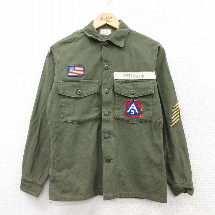 50%OFF】M/古着 長袖 ビンテージ ミリタリー シャツ メンズ 70s STS 