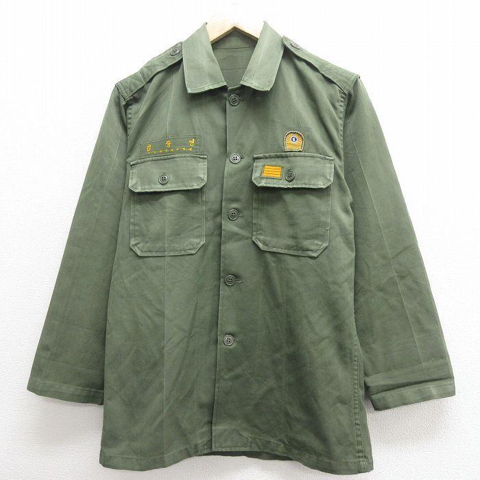 最終値下げ】春向け古着☆チップクリップ☆グリーンの半袖ミリタリー  