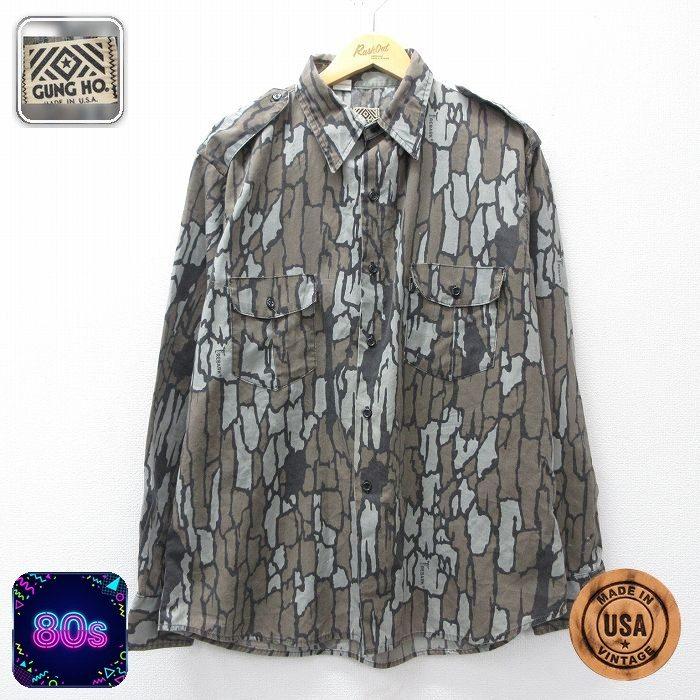 XL/古着 長袖 ハンティング シャツ メンズ TREBARK 80年代 80s USA製 