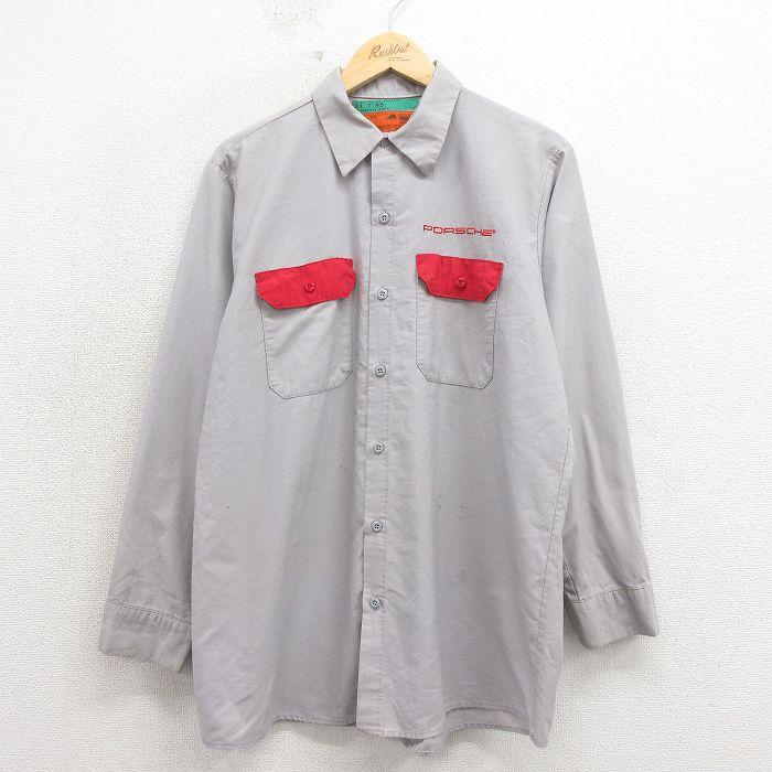 RED KAP（レッドキャップ） L/古着 長袖 ワーク シャツ メンズ 90年代
