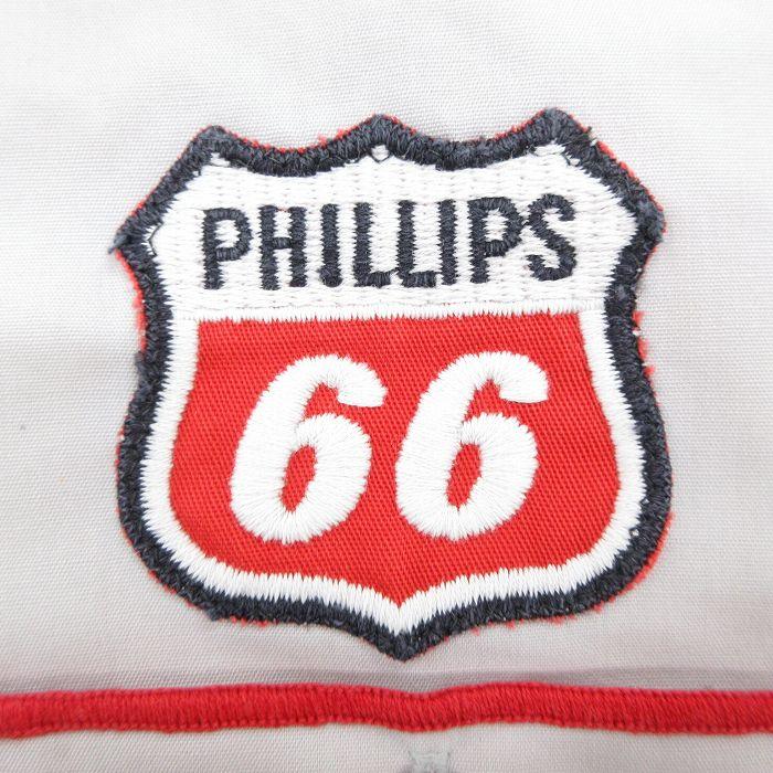 M/古着 リー Lee 半袖 ワーク シャツ メンズ 80s PHILLIPS 66 薄グレー spe 23jun15 中古 トップス｜furugiyarushout｜03