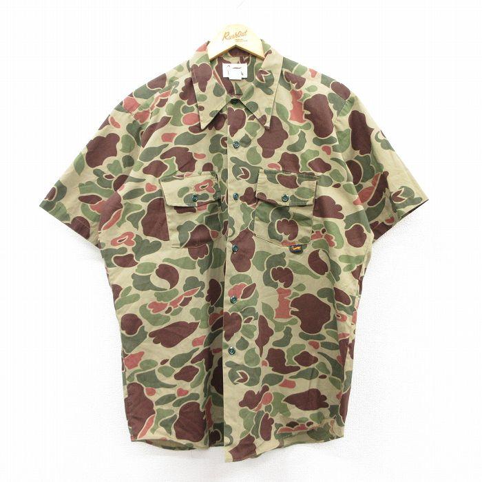 50%OFF】XL/古着 ダックスバック 半袖 ハンティング シャツ メンズ 80s