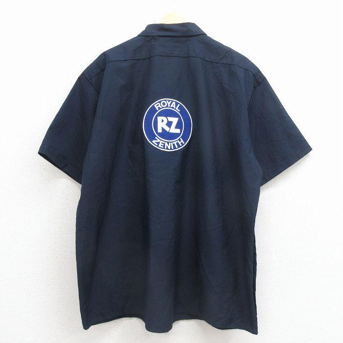 XL/古着 レッドキャップ 半袖 ワーク シャツ メンズ 90年代 90s RZ