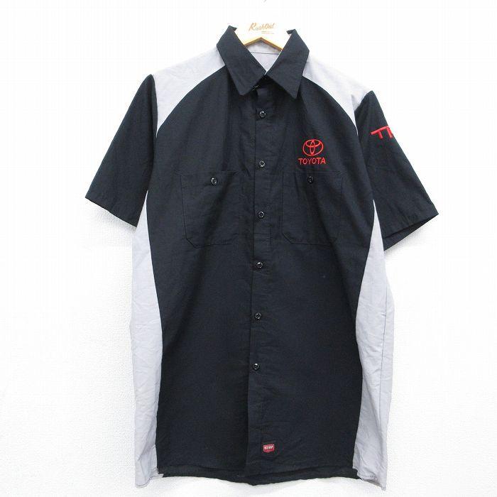 RED KAP（レッドキャップ） L/古着 半袖 ワーク シャツ メンズ トヨタ