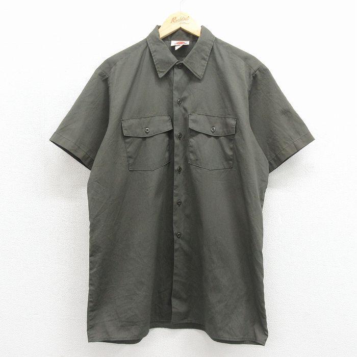 Dickies（ディッキーズ） XL/古着 半袖 ワーク シャツ メンズ 90年代