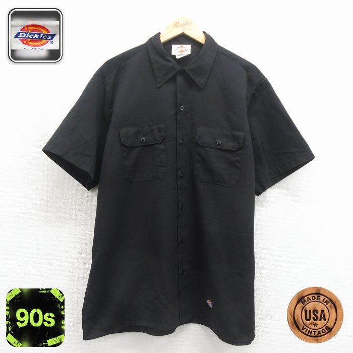 Dickies（ディッキーズ） XL/古着 半袖 ワーク シャツ メンズ 90年代
