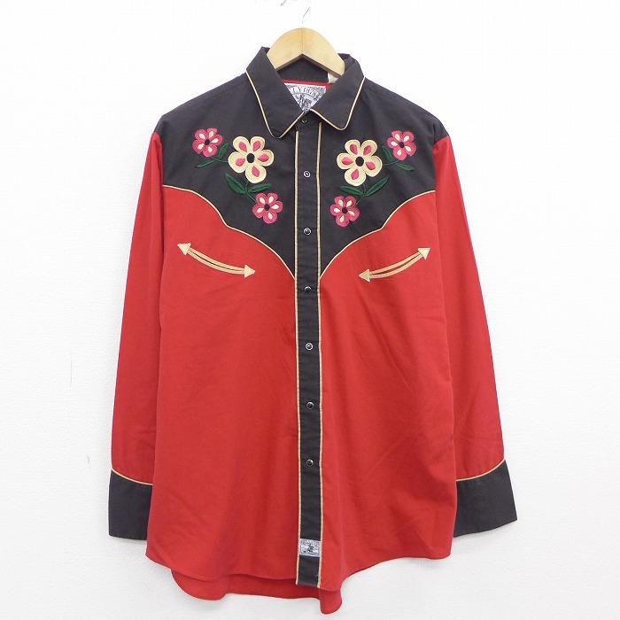 Xl 古着 長袖 ウエスタン シャツ Ely 1878 花 刺繍 赤他 レッド oct07 中古 メンズ トップス Shwn0687 古着屋rushout 通販 Yahoo ショッピング