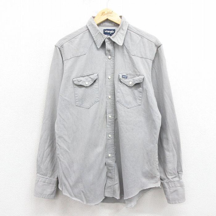 Wrangler（ラングラー） L/古着 長袖 ウエスタン シャツ メンズ 90s