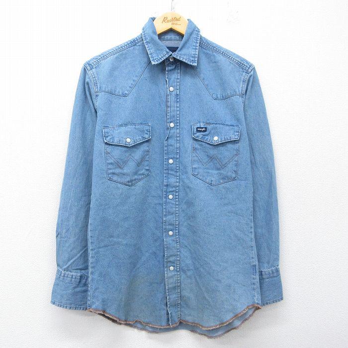Wrangler（ラングラー） M/古着 長袖 ウエスタン シャツ メンズ