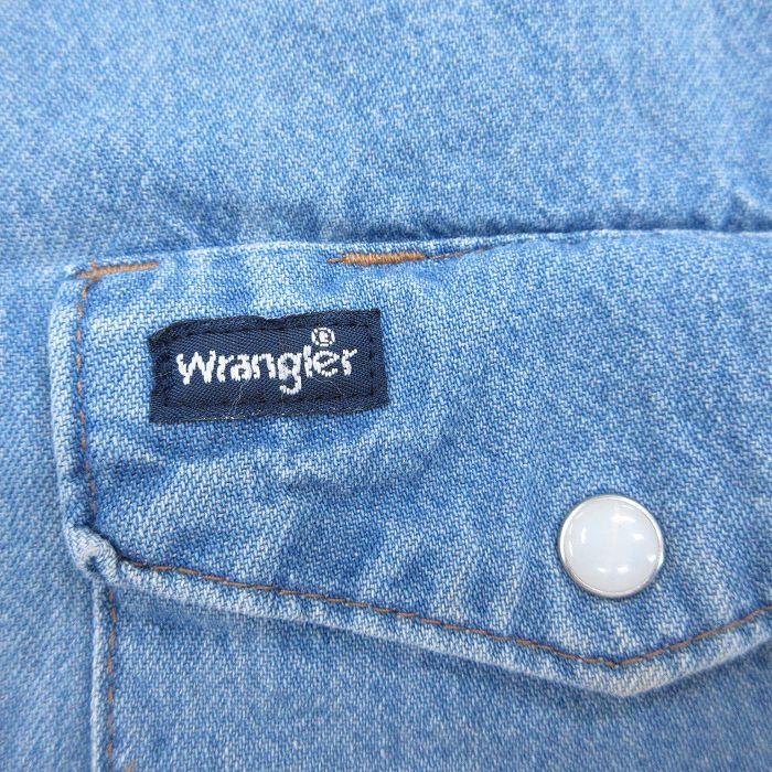 Wrangler（ラングラー） M/古着 長袖 ウエスタン シャツ メンズ