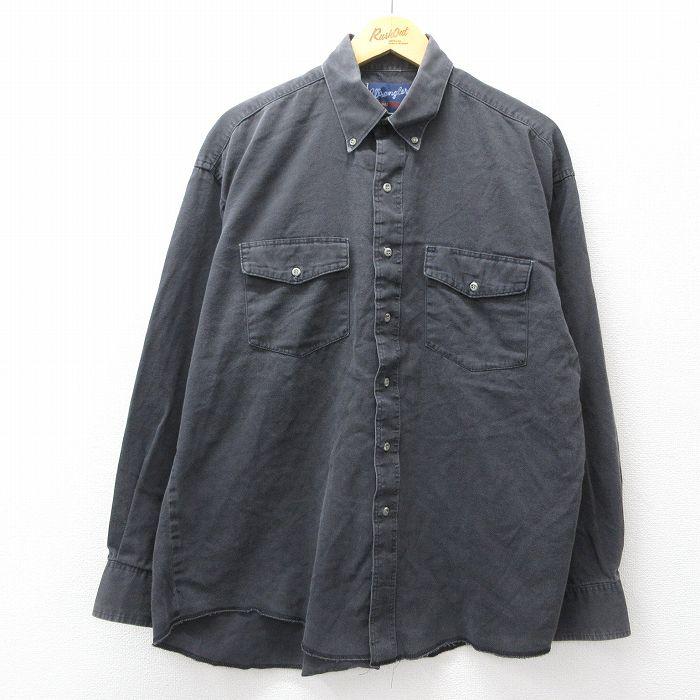 Wrangler（ラングラー） XL/古着 長袖 ウエスタン シャツ メンズ 00