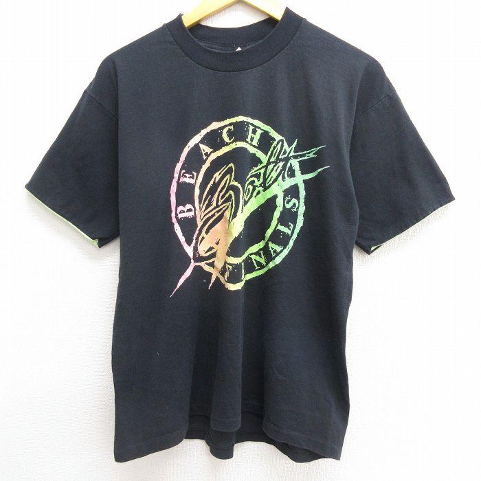 L/古着 ライトニングボルト 半袖 ビンテージ Tシャツ メンズ 80s