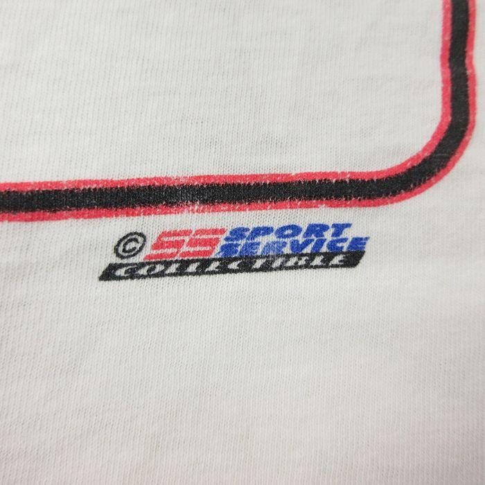 XL/古着 半袖 ビンテージ Tシャツ メンズ 90s レーシングカー NASCAR シボレー ブリックカード 大きいサイズ クルーネック 白 ホワイト｜furugiyarushout｜05