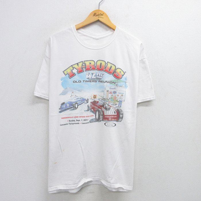 XL/古着 半袖 Tシャツ メンズ レーシングカー 車 TYRODS クルーネック