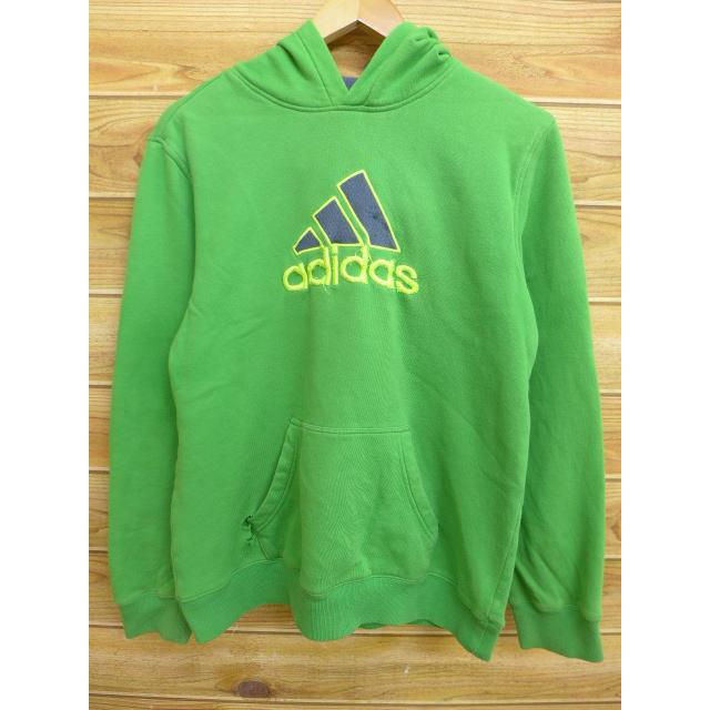 M 古着 スウェット パーカー アディダス Adidas 黄緑 18aug07 中古 メンズ 長袖 スエット トレーナー トップス Swr 古着屋rushout 通販 Yahoo ショッピング