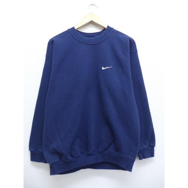 L 古着 スウェット ナイキ Nike ロゴ 紺 ネイビー Spe 19feb19 中古 メンズ 長袖 スエット トレーナー トップス Swr 古着屋rushout 通販 Yahoo ショッピング