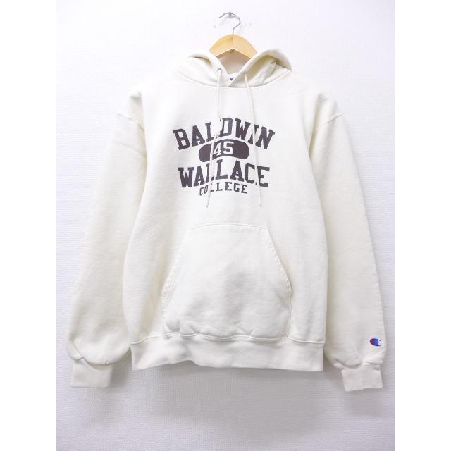 M 古着 スウェット パーカー チャンピオン Champion Bal 白 ホワイト 19mar13 中古 メンズ 長袖 スエット トレーナー トップス Swr 古着屋rushout 通販 Yahoo ショッピング