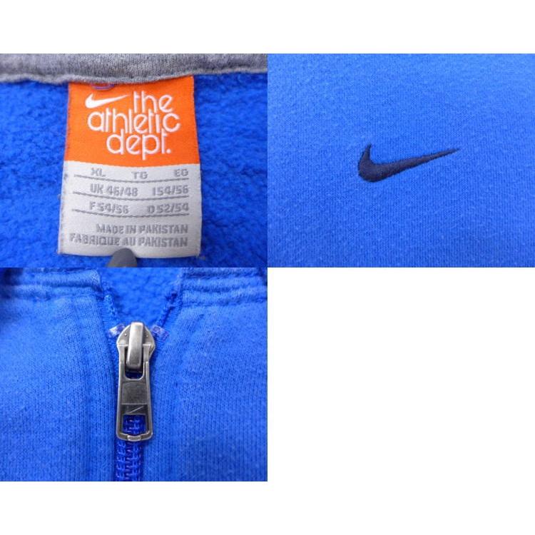Xl 古着 フルジップ スウェット パーカー ナイキ Nike ロゴ 大きいサイズ 青 ブルー 19jun12 中古 メンズ 長袖 スエット トレーナー トップス Swr 古着屋rushout 通販 Yahoo ショッピング