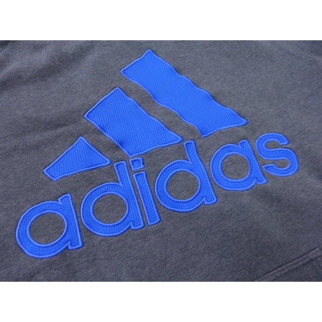 L 古着 スウェット パーカー アディダス Adidas ロゴ 濃グレー 霜降り ライン 19jul03 中古 メンズ 長袖 スエット トレーナー トップス Swr 古着屋rushout 通販 Yahoo ショッピング