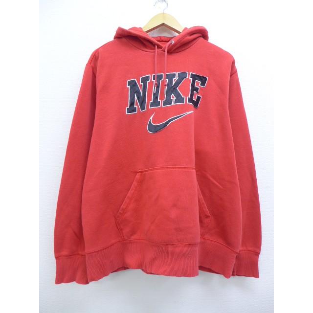 Xl 古着 長袖 ブランド スウェット パーカー ナイキ Nike ビッグロゴ 大きいサイズ 赤 レッド 19sep11 中古 メンズ スエット トレーナー トップス Swr 古着屋rushout 通販 Yahoo ショッピング