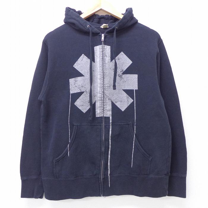 M 古着 長袖 フルジップ ロック バンド スウェット パーカー レッドホットチリペッパーズ レッチリ 黒 ブラック jun11 中古 メンズ スエット トレーナー トッ Swr 古着屋rushout 通販 Yahoo ショッピング