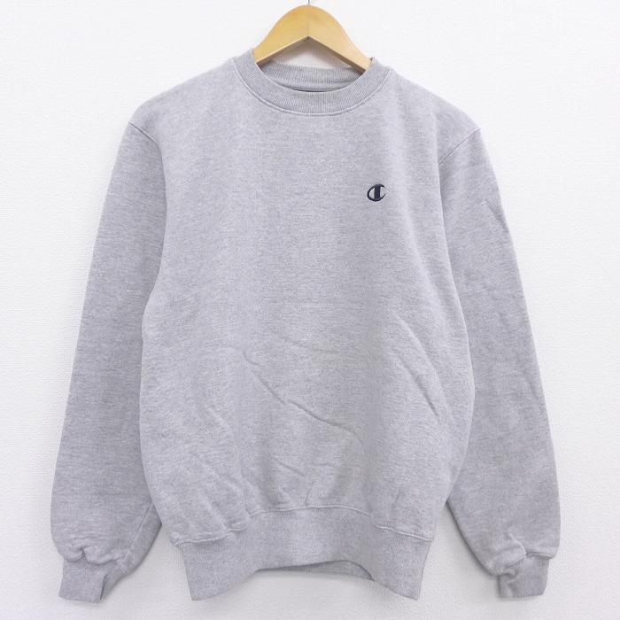 M 古着 長袖 スウェット チャンピオン Champion ワンポイントロゴ クルーネック グレー 霜降り aug28 中古 メンズ スエット トレーナー トップス Swr 古着屋rushout 通販 Yahoo ショッピング