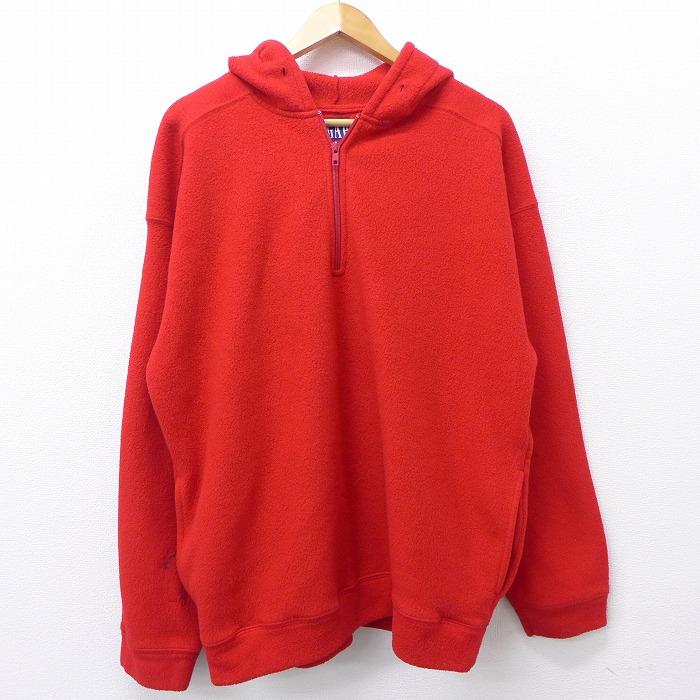 Xl 古着 長袖 ブランド ハーフジップ フリース トップス パーカー 90s ギャップ Gap 赤 レッド sep11 中古 メンズ スエット トレーナー Swr 古着屋rushout 通販 Yahoo ショッピング