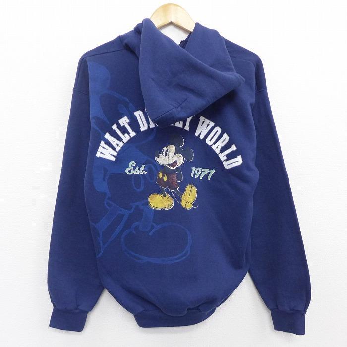 M 古着 長袖 フルジップ スウェット パーカー ディズニー Disney ミッキー Mickey Mouse 紺 ネイビー sep25 中古 メンズ スエット トレーナー トップス Swr0262 古着屋rushout 通販 Yahoo ショッピング
